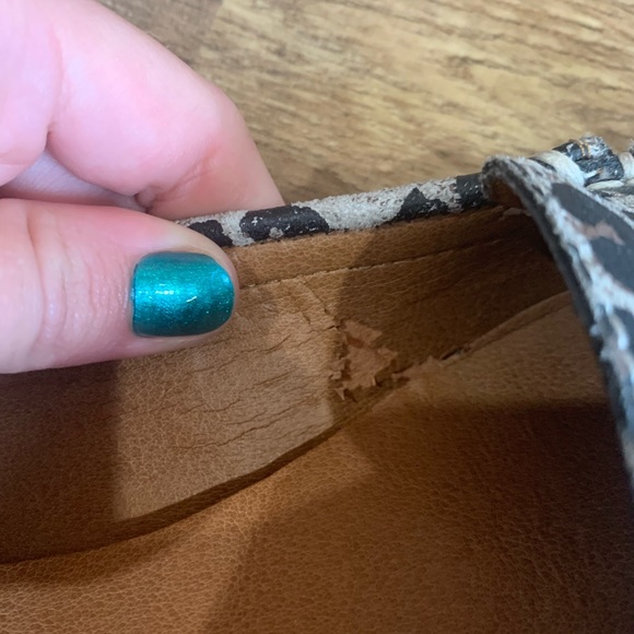 Lucky Brand leather cheetah printed moccasins flats shoes size 8.5M - Picture 5 of 6